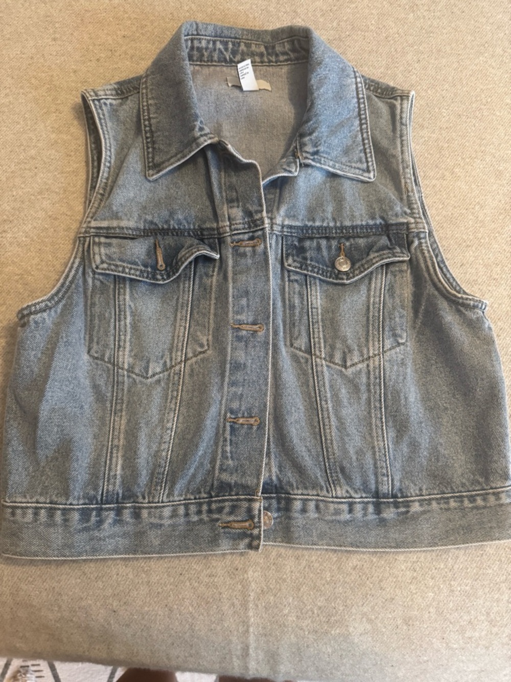Forever 21 Light Blue Denim Vest